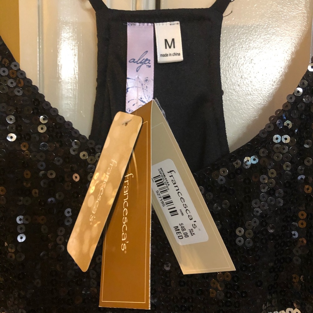 Alya Solid Sequin Short Dress